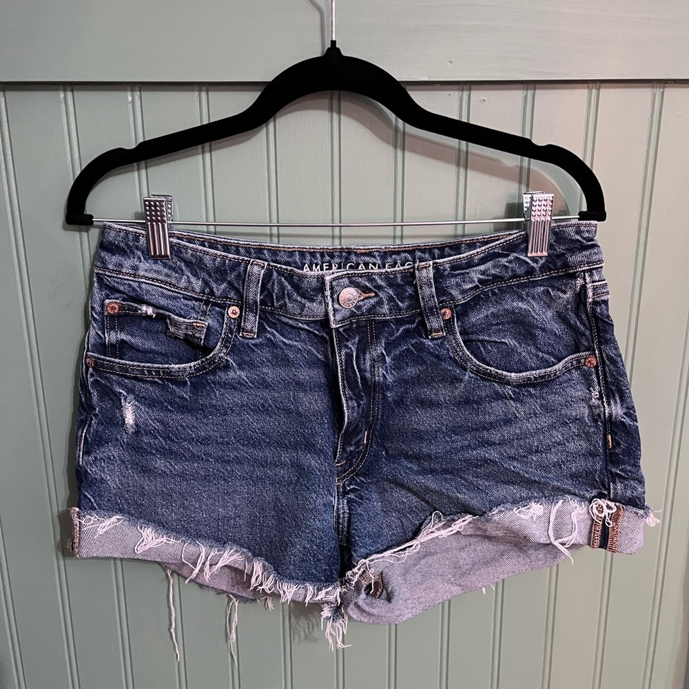 American Eagle Outfitters Distressed Blue Jean Shorts